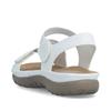 Rieker Twin Velcro Cross Strap Sandal - White